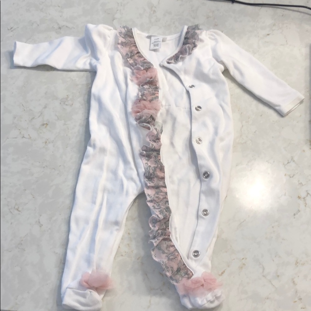 Laura Ashley white one piece pjs